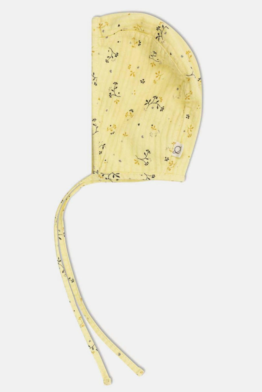 Muslin floral baby bonnet - Yellow - Bonnet