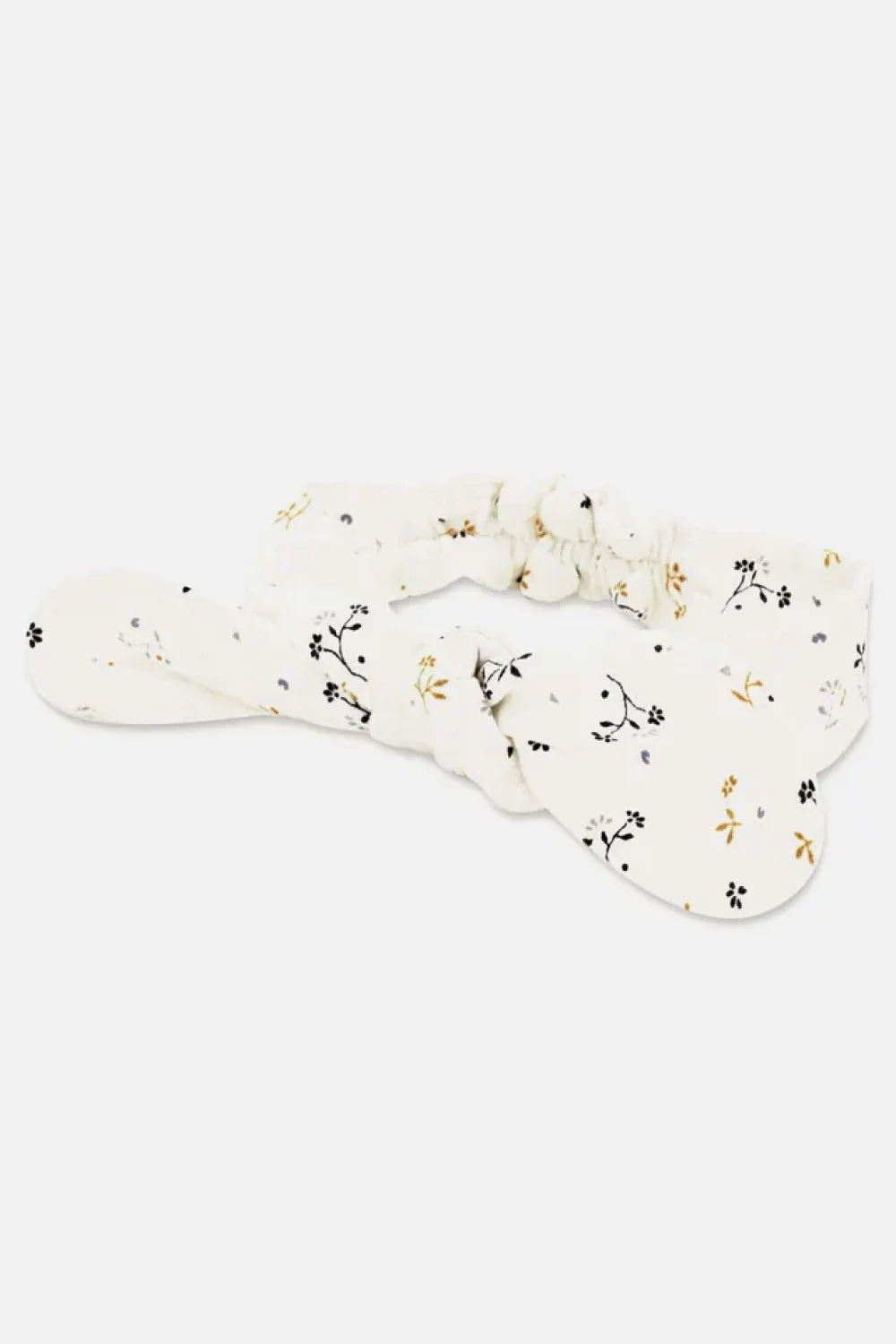 Muslin floral baby hairband - Ivory - 3-24M - Bow