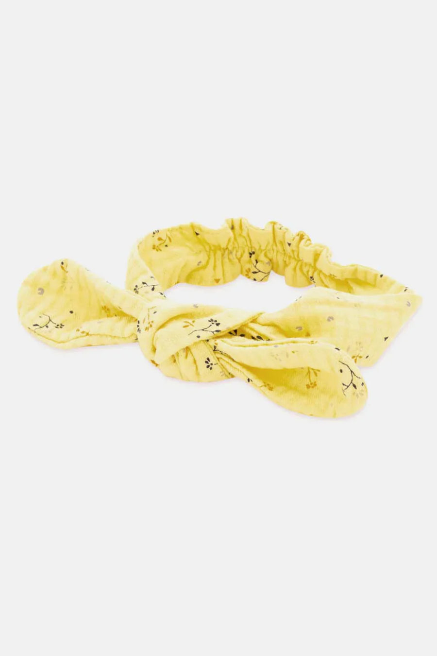 Muslin floral baby hairband - Yellow - 3-24M - Bow