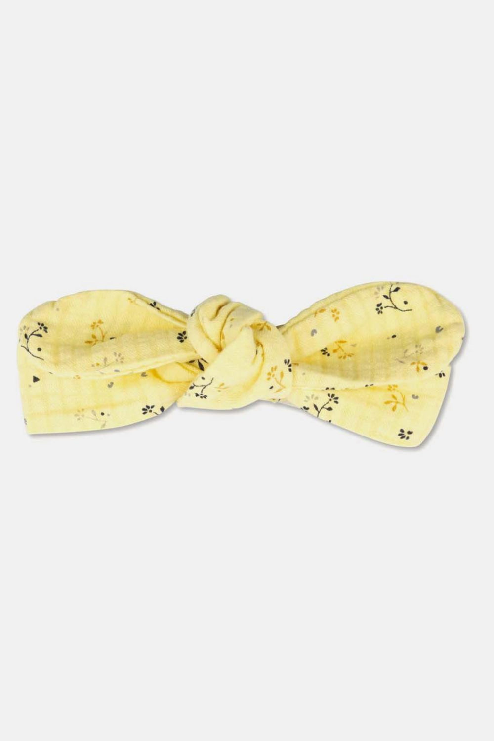 Muslin floral baby hairband - Yellow - 3-24M - Bow