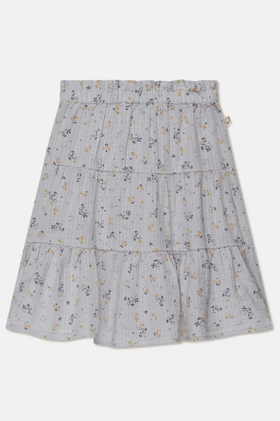 Muslin floral flared skirt - Soft grey - Skirt