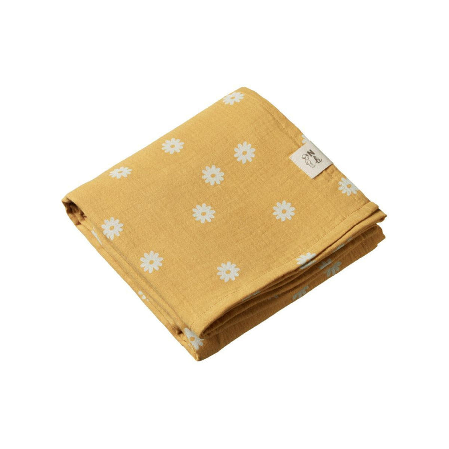 Muslin Wrap - Chamomile Sunshine Print - OS - Blanket
