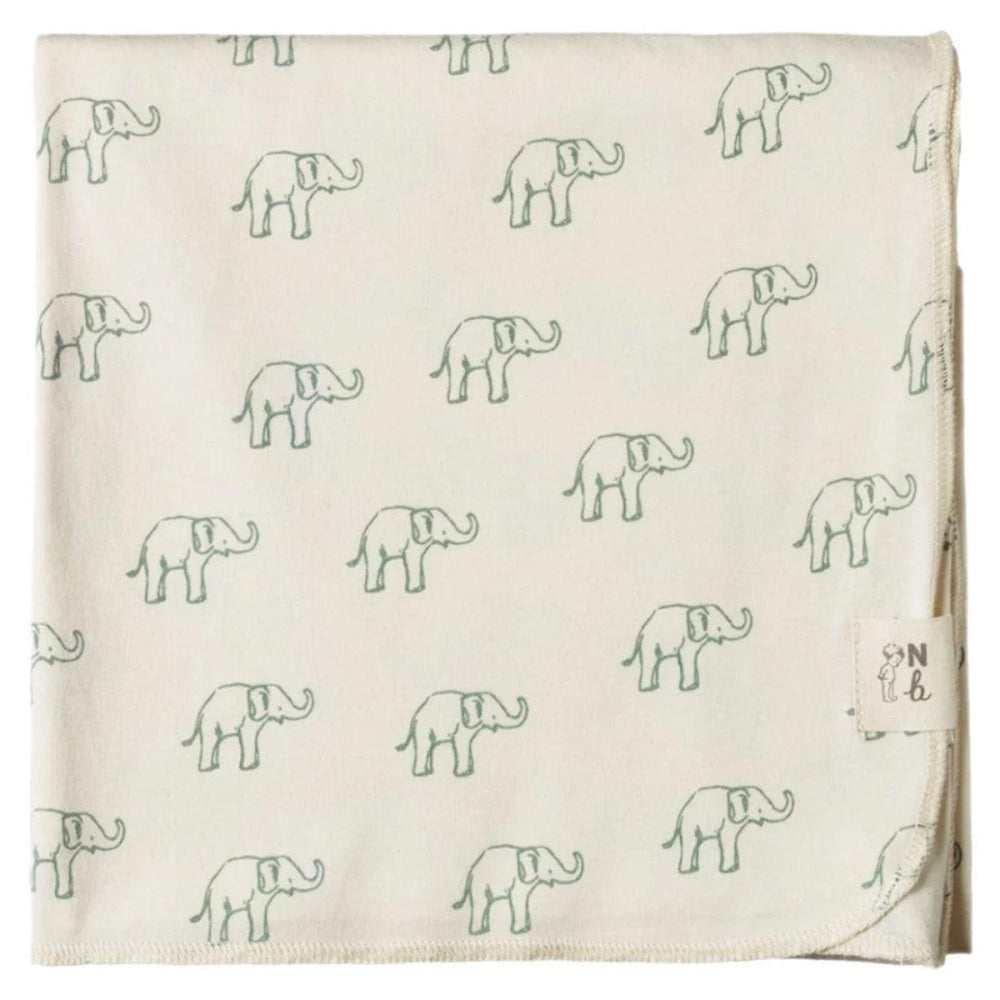 Muslin Wrap - Elephant Print - OS - Blanket