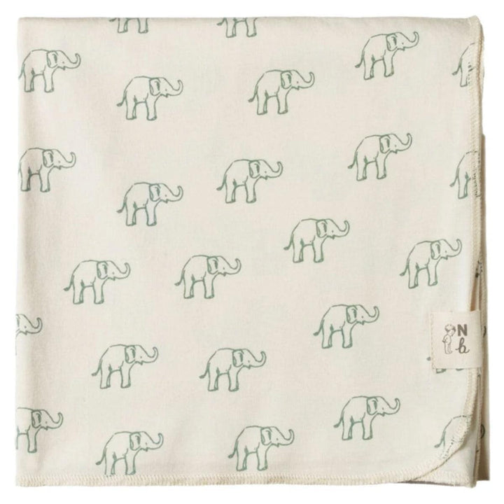 Muslin Wrap - Elephant Print - OS - Blanket