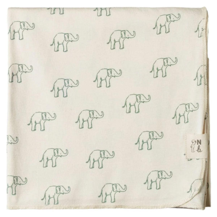 Muslin Wrap - Elephant Print - OS - Blanket