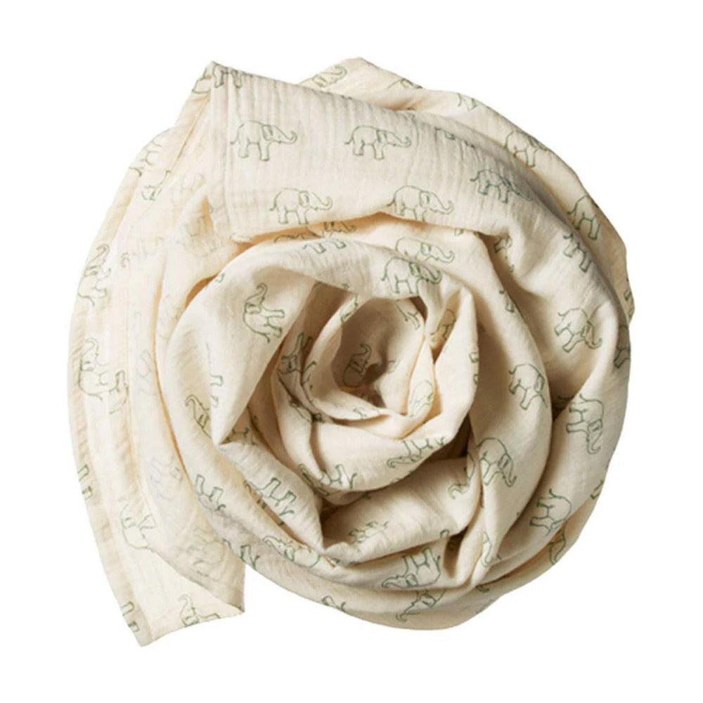 Muslin Wrap - Elephant Print - OS - Blanket