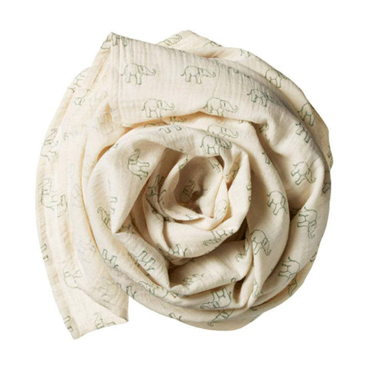 Muslin Wrap - Elephant Print - OS - Blanket