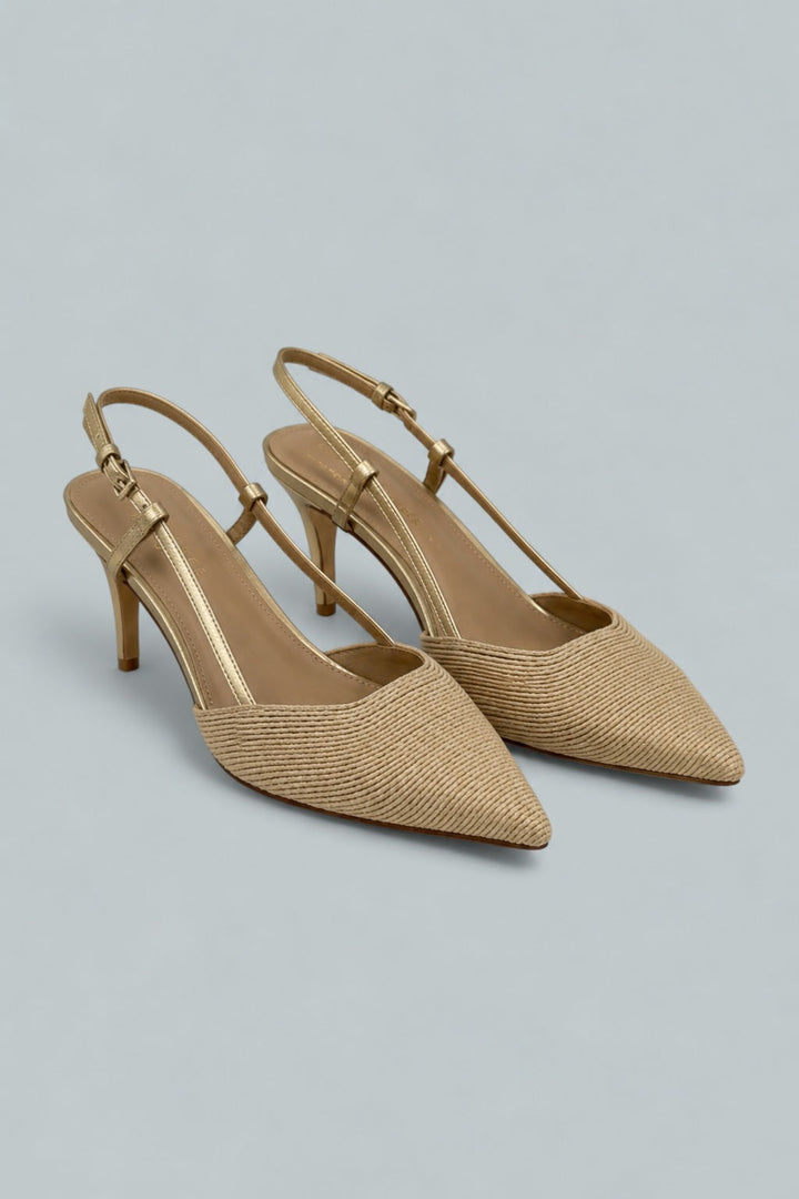 Flory Slingback Pump - Light Natural