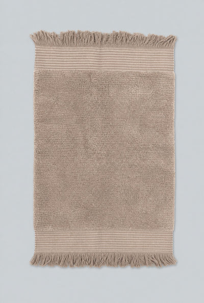 Fringe Bath Mat - Brown