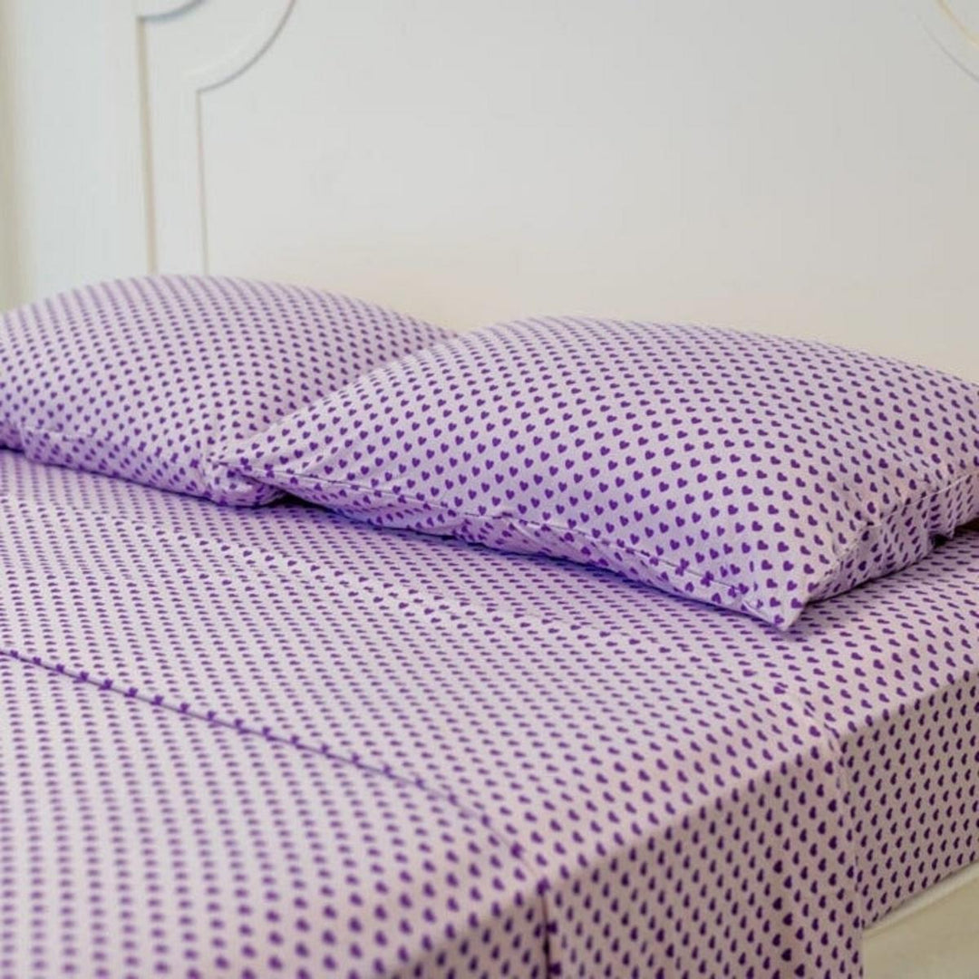 Pillow Case - Purple Hearts