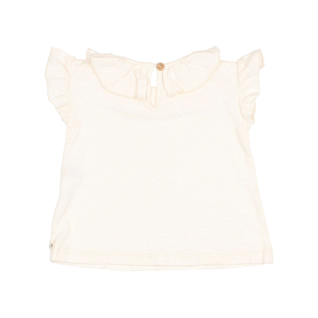 BB Frill Collar T-Shirt - Talc