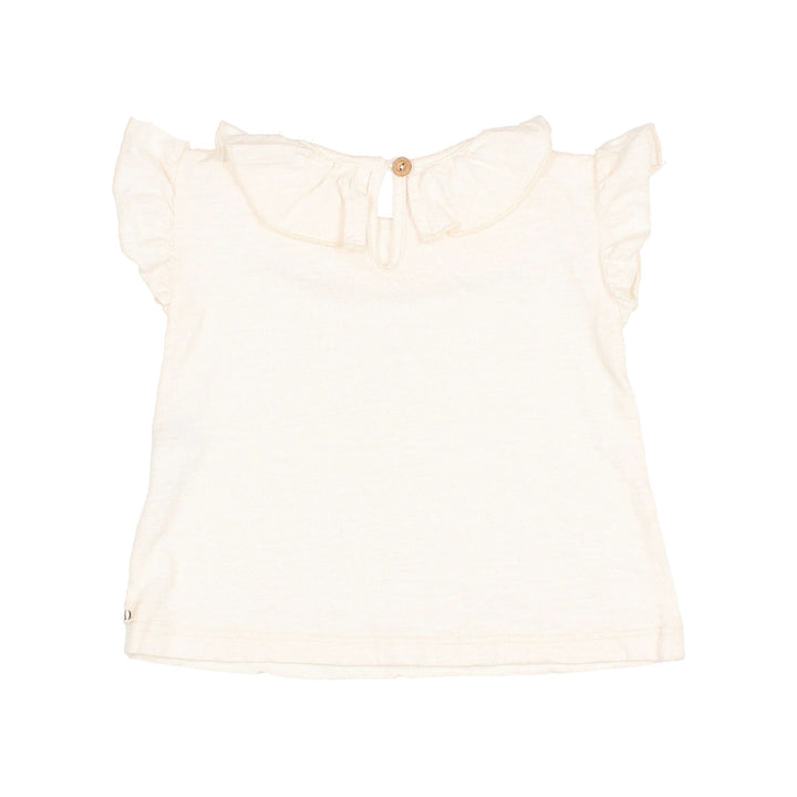 BB Frill Collar T-Shirt - Talc