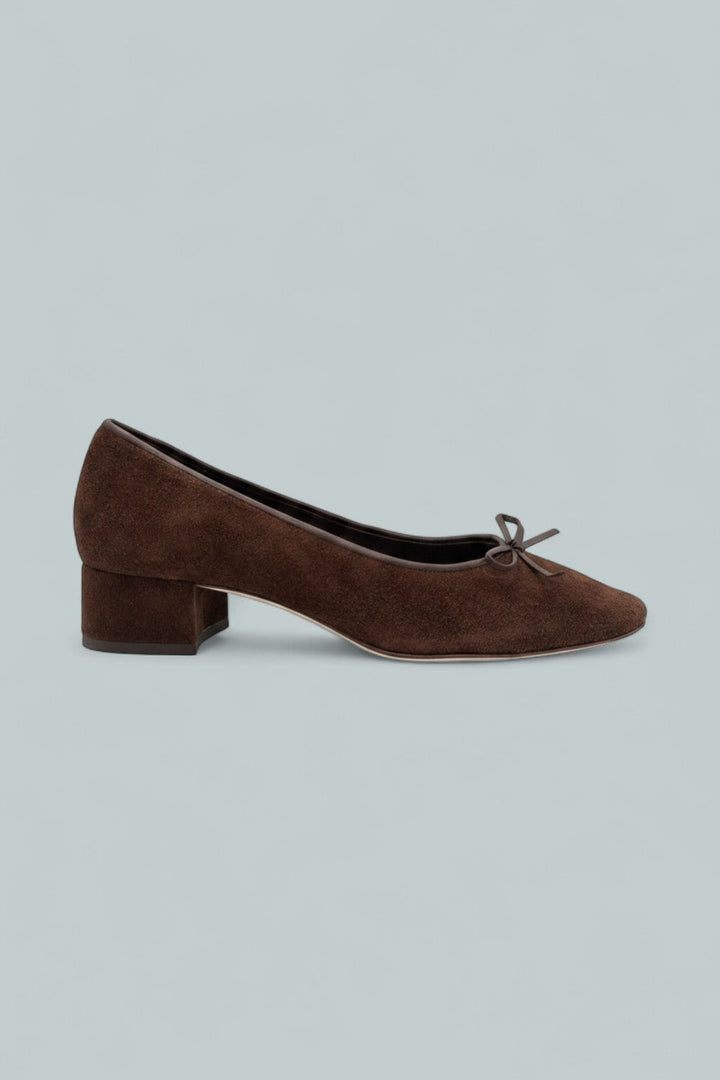 Terry Ballet Pump - Espresso Suede