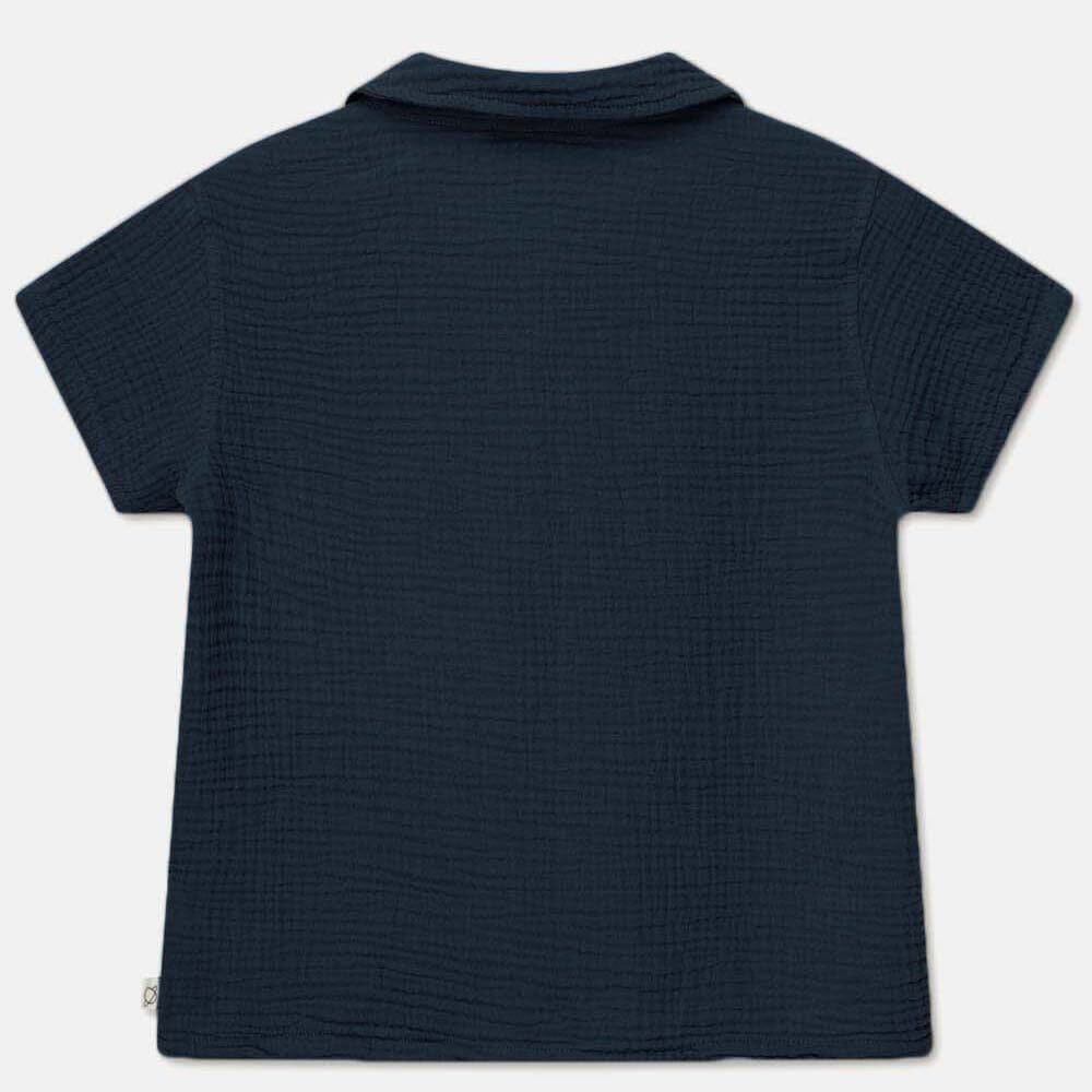 Gauze Camp Shirt - Dark Blue