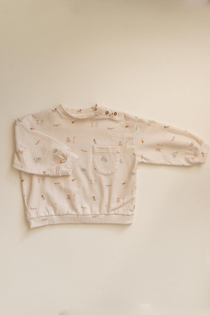 Organic Cotton Italian Fleece Sweatshirt - Paris