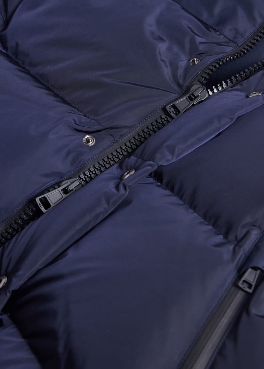 Hooded Puffer Vest - Navy