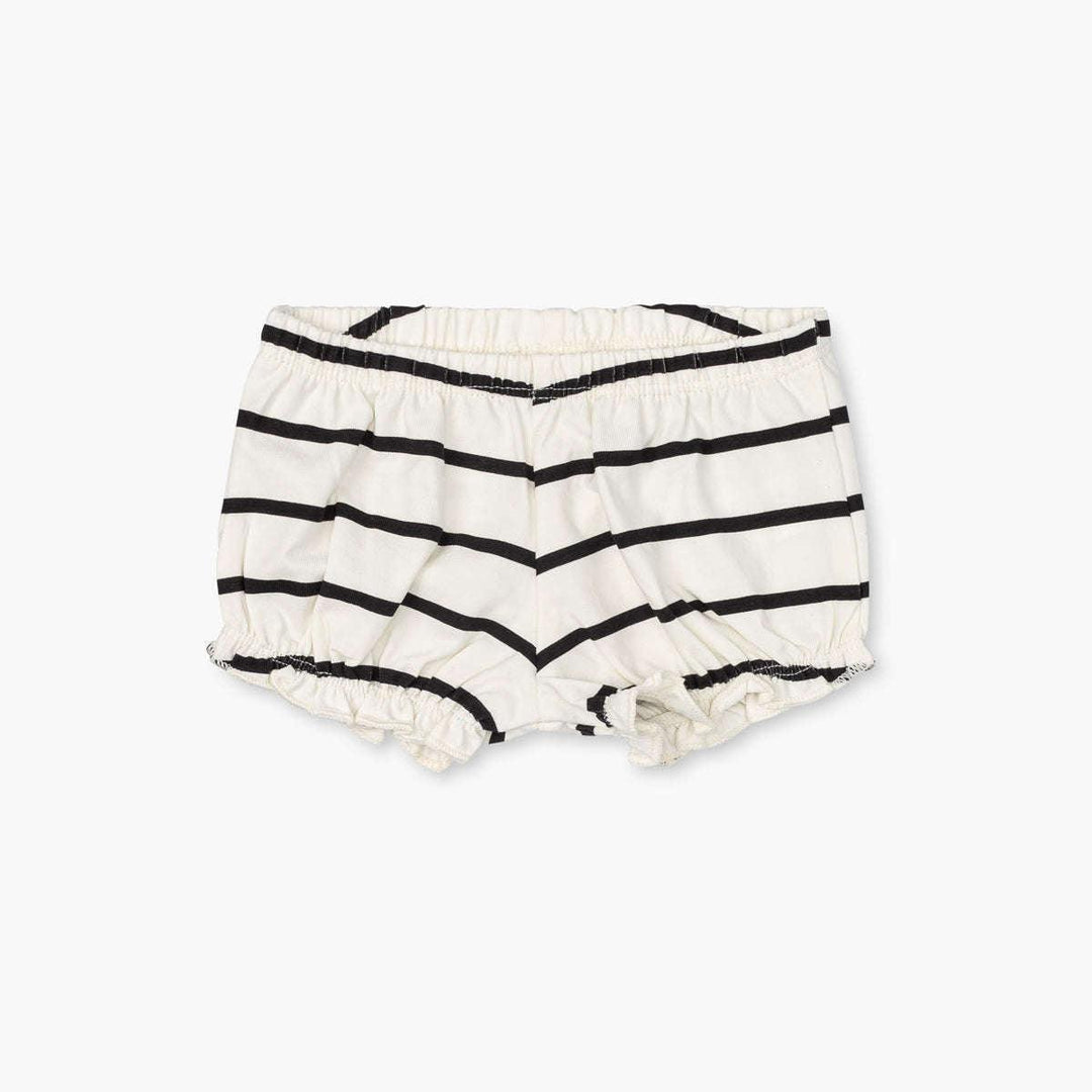 Ruffle Bloomers - Black + White Mod Stripe