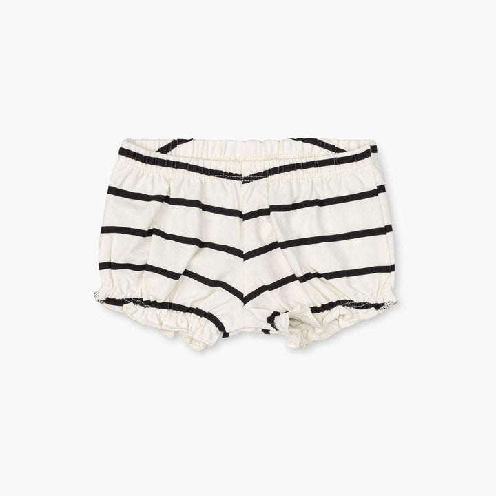 Ruffle Bloomers - Black + White Mod Stripe