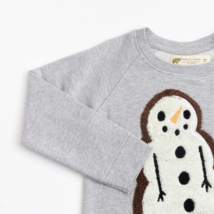 Embroidered Crewneck Sweatshirt - Let It Snowman