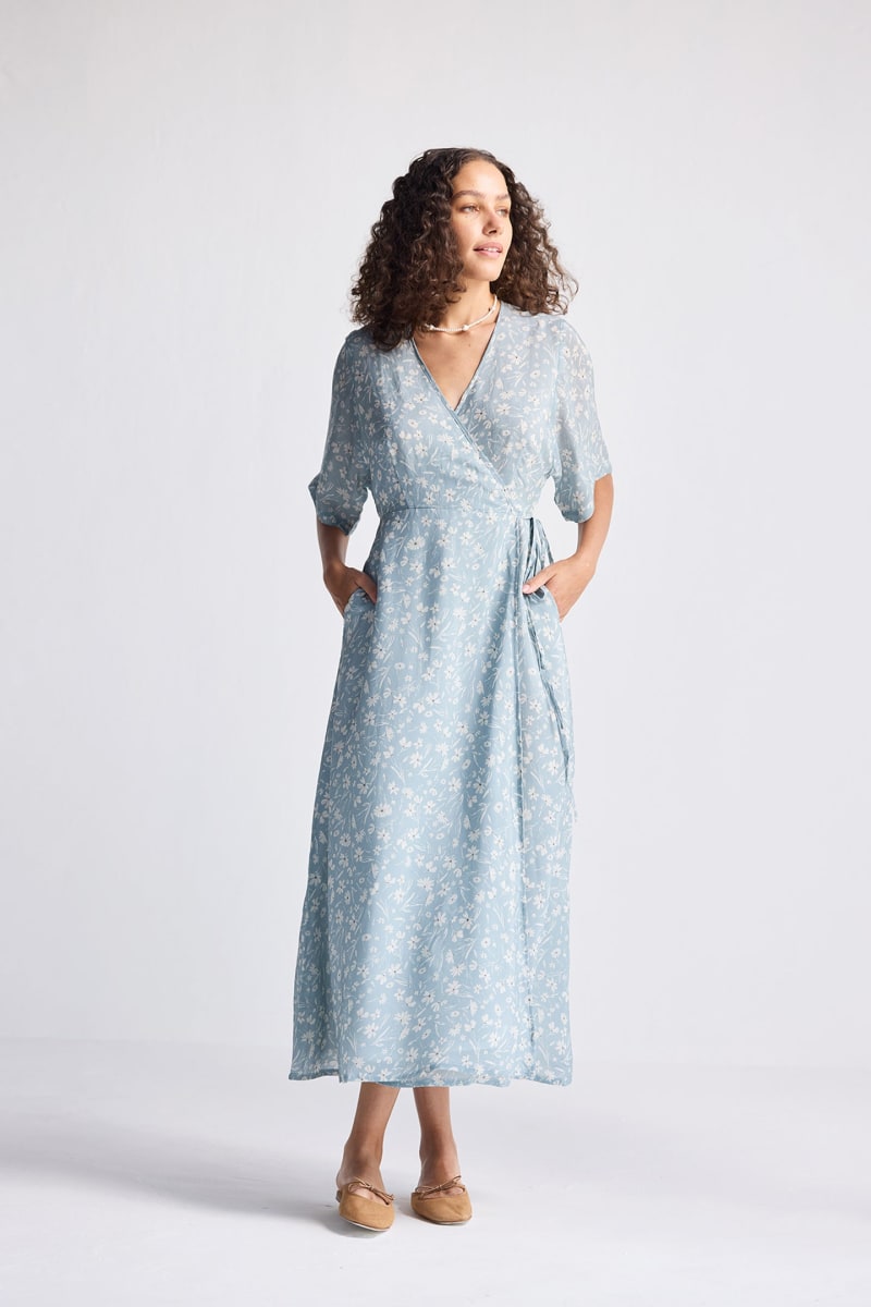 Maxi Wrap Dress - Floral Poetry