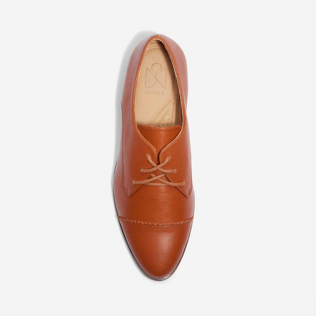 Emilia Cap Toe Oxford - British Tan