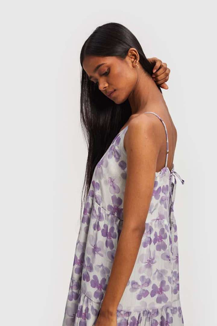 Mist Strappy Midi Dress - Purple Mist