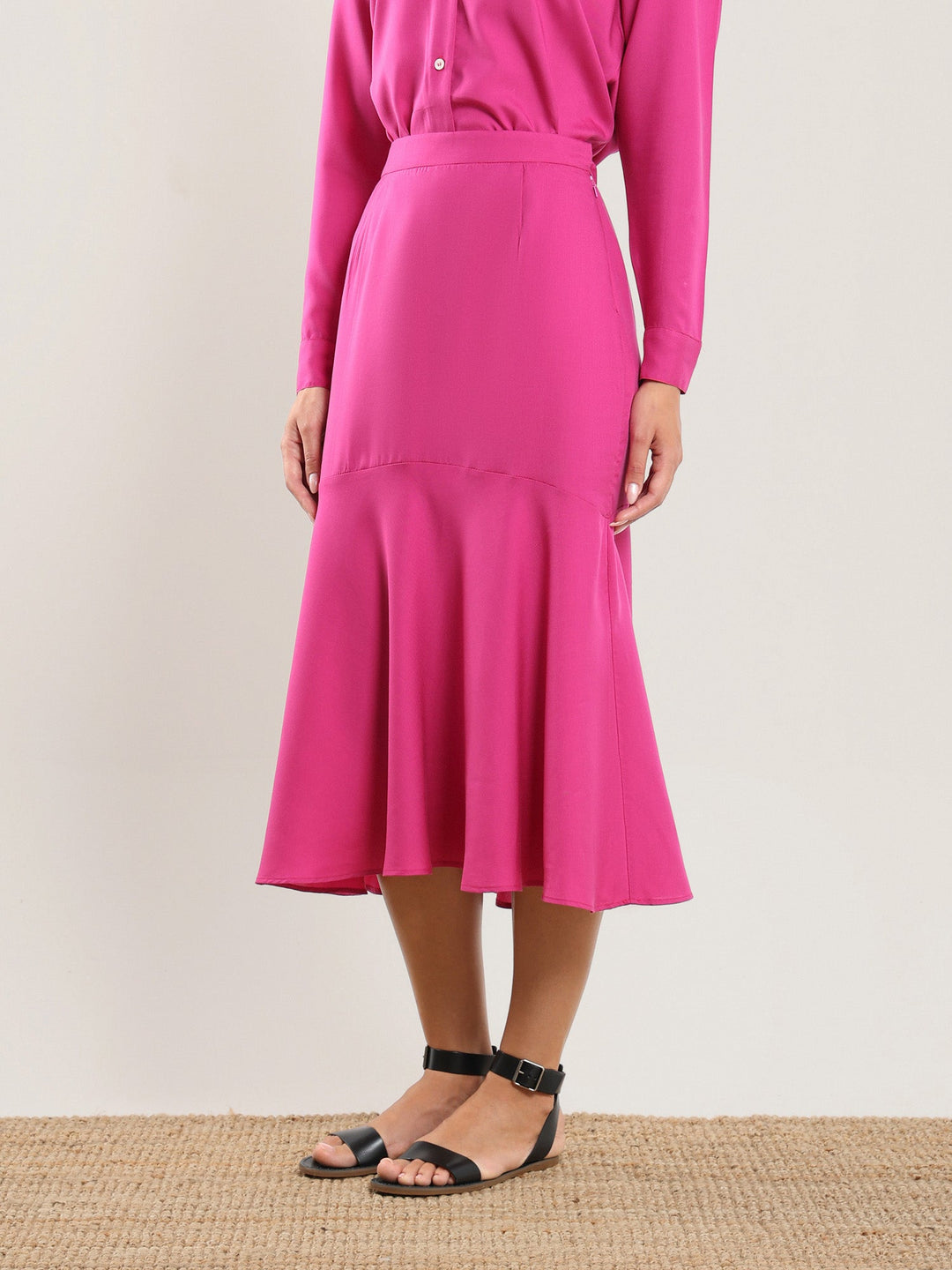 Tencel Flared Skirt - Bougainvillea