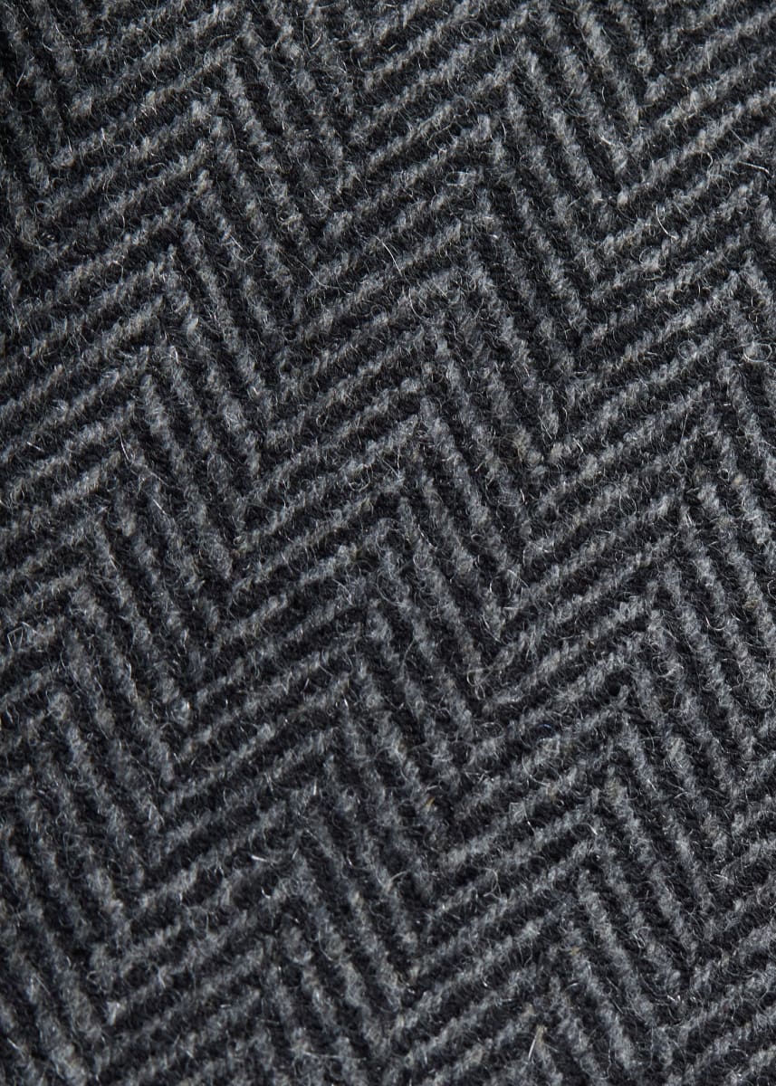 Wool & Cashmere Bone Flannel Trouser - Grey