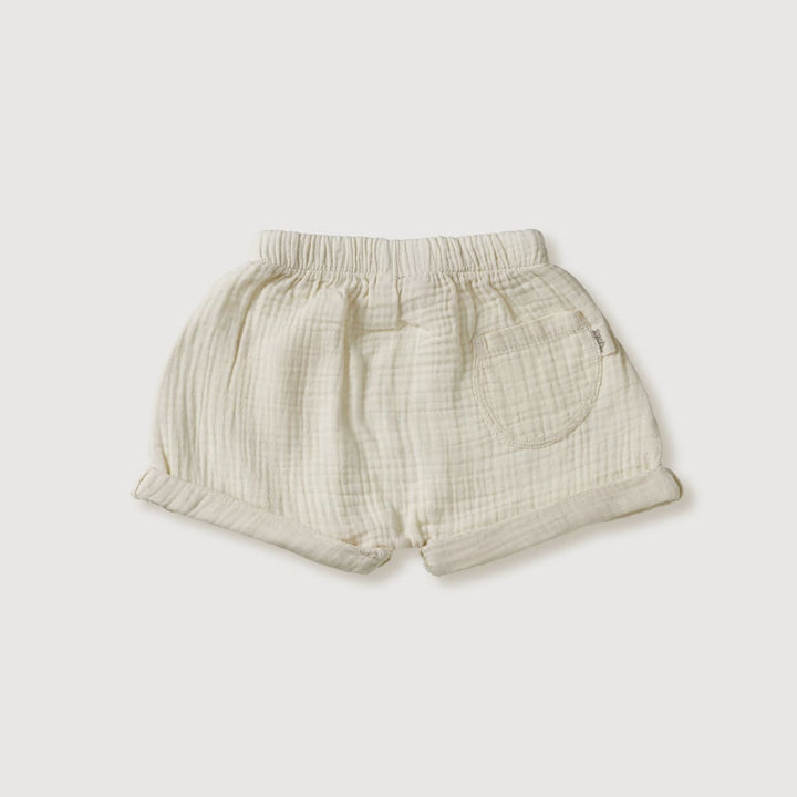 Gauze Baby Shorts - Bone