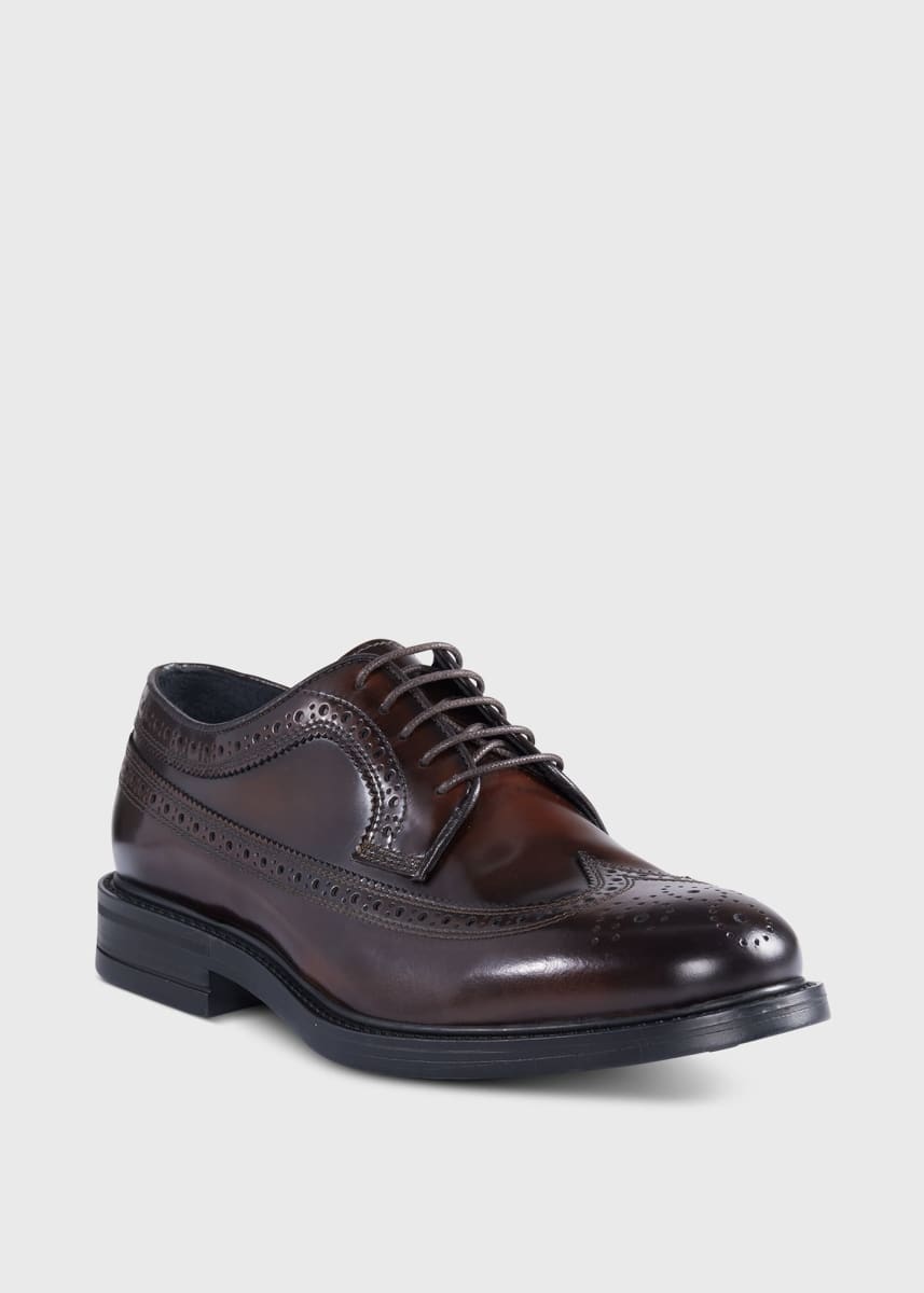 Maxwell Wingtip Lace Ups - Cognac