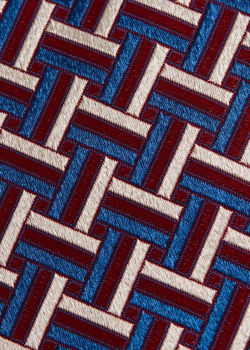 Woven Silk Basketweave Tie - Red
