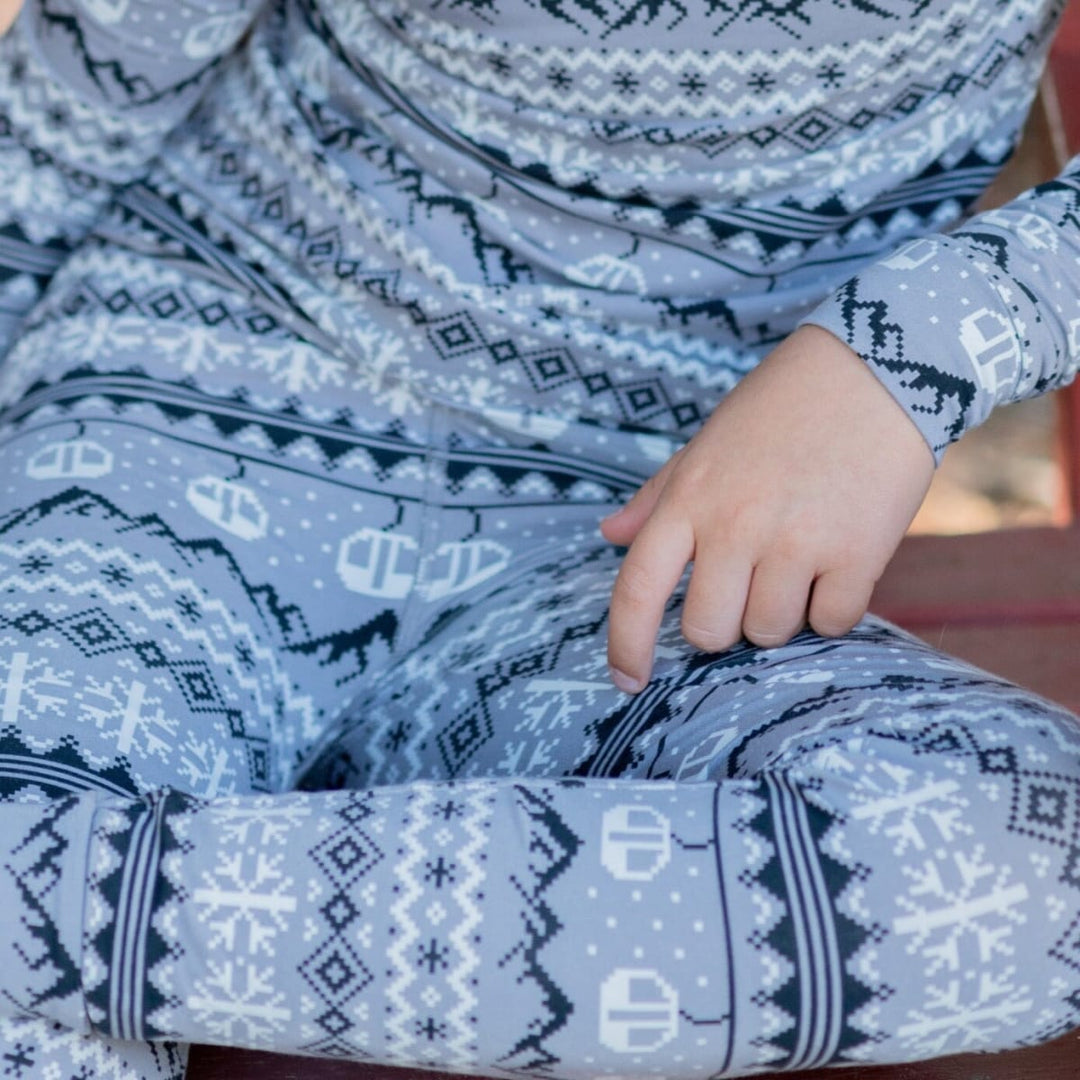 Big Kid Pajama - Fair Isle Ski Charcoal