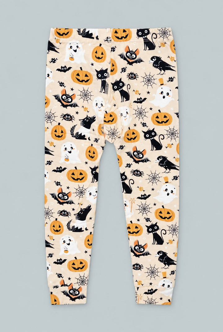 Big Kid Pajama Bats And Cats - Halloween