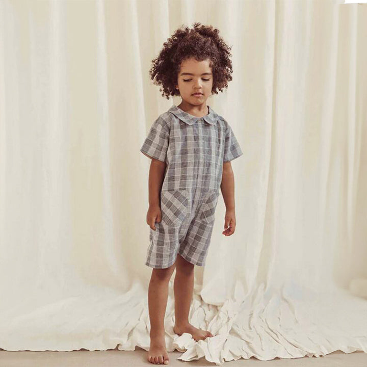 Malik Romper - Check Blue