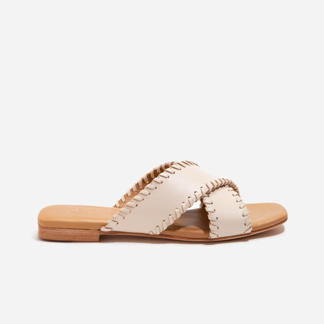 Catalina Sandal Whipstitch - Pearl