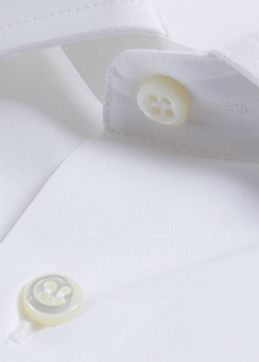 Slim White Poplin - White