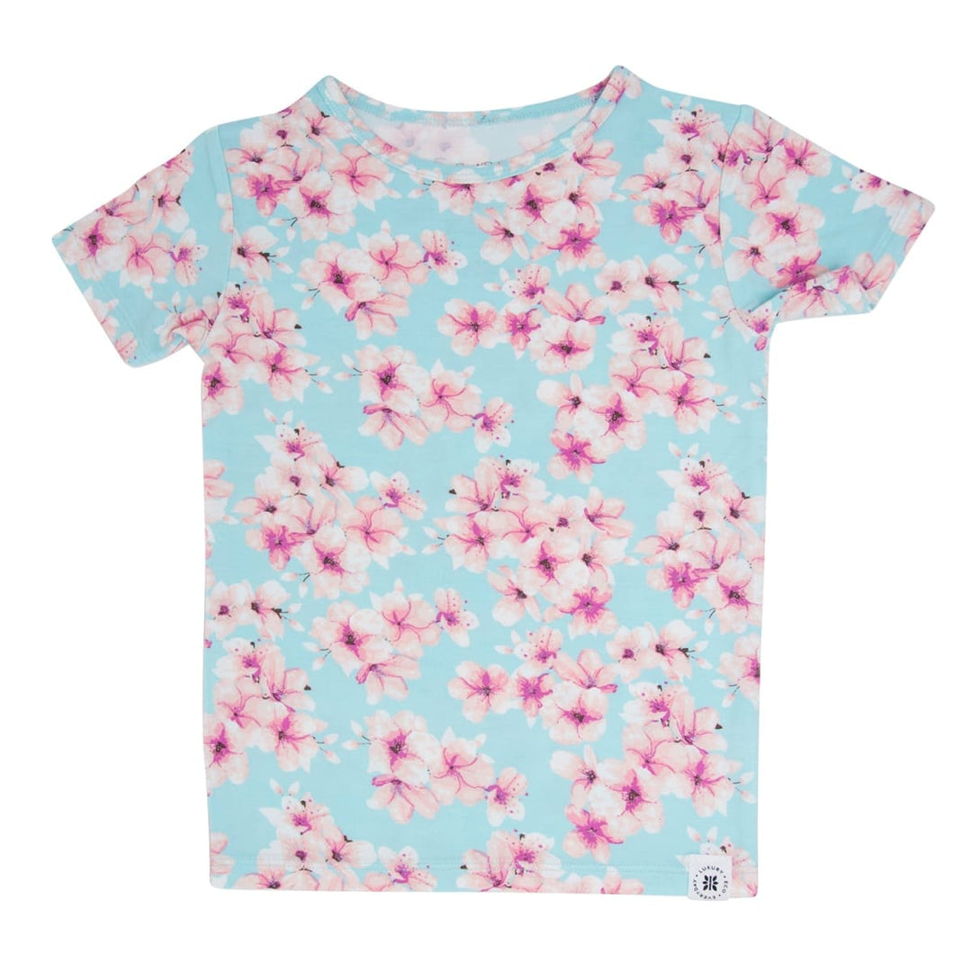 Pretty Pink Floral Summer Pajama Set - Cherry Blossoms
