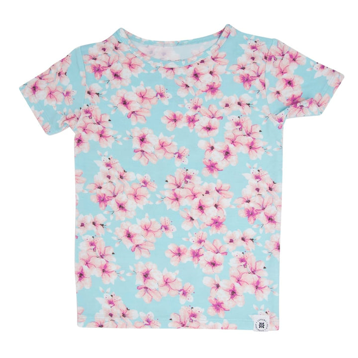 Pretty Pink Floral Summer Pajama Set - Cherry Blossoms