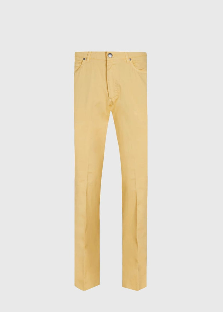 Five Pocket Gabardine Twill Pant - Yellow