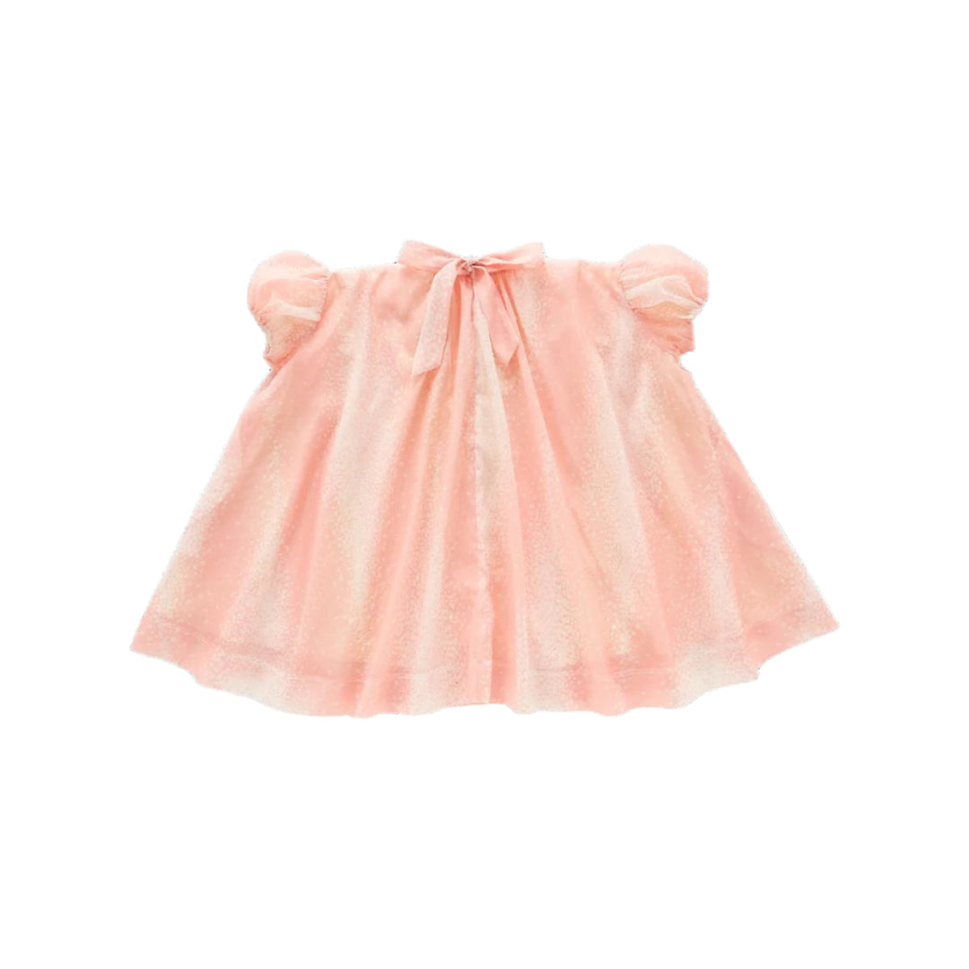 Tent Dress with Puff Sleeves - Pink
