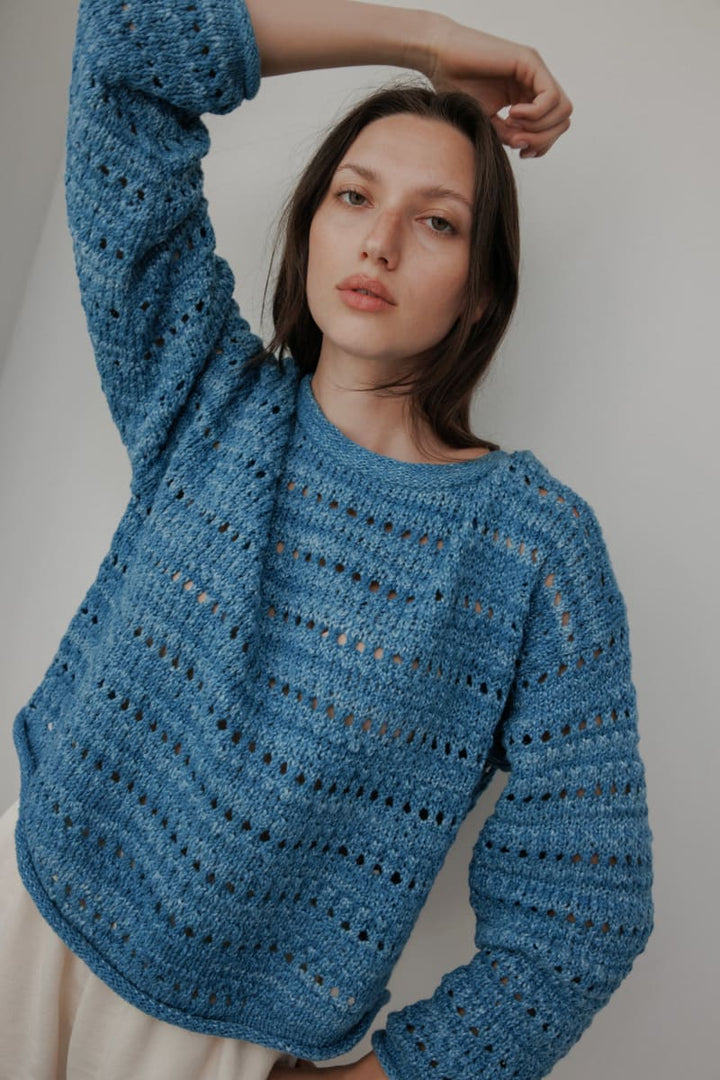 Open Pullover Indigo