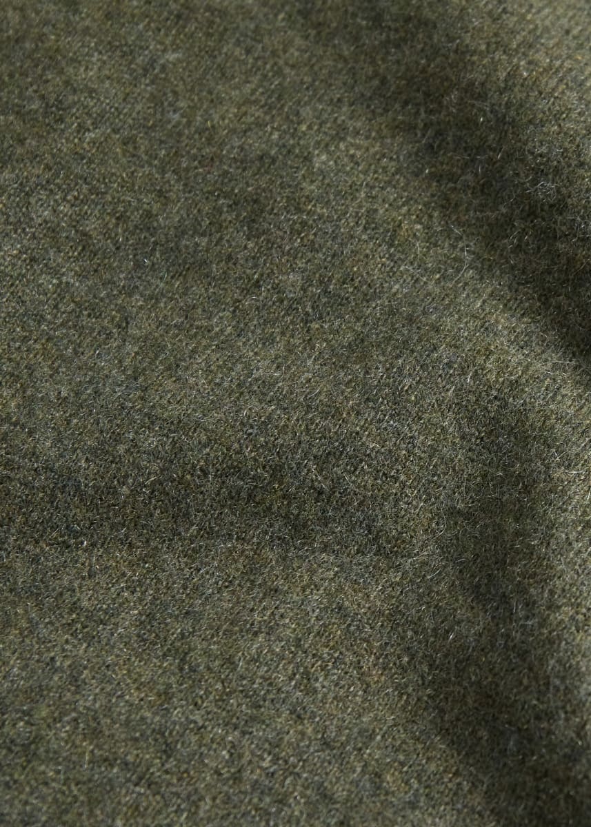 Felted Cashmere Cardigan - Olive