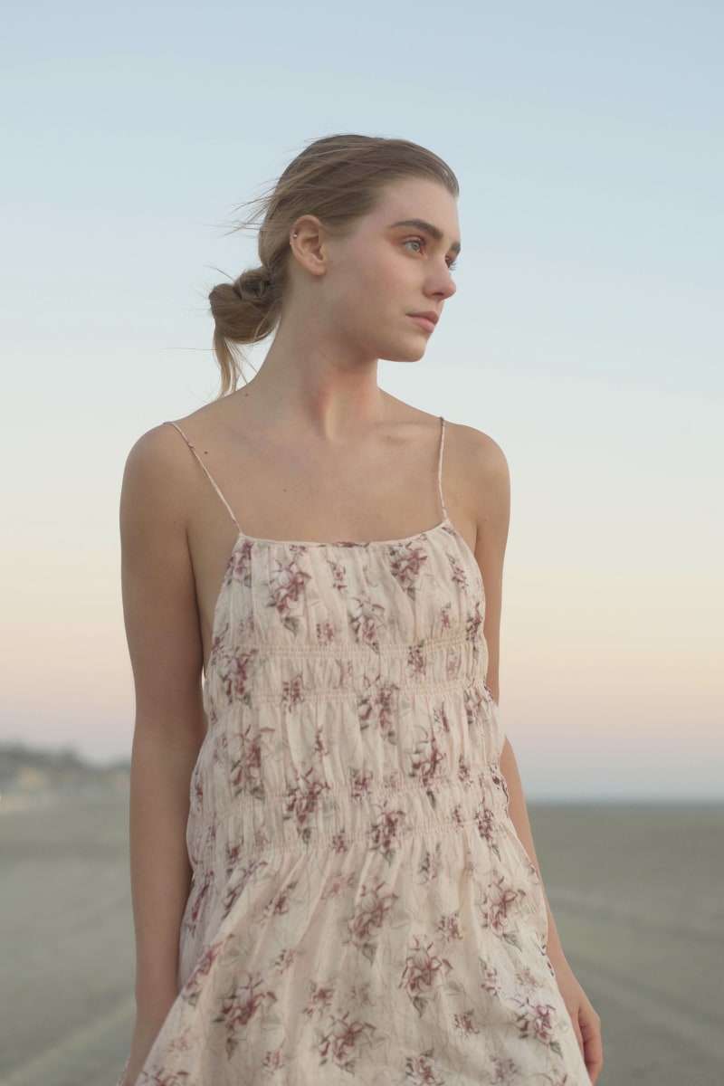 Cecilia Open Back Ramie Dress - Floral