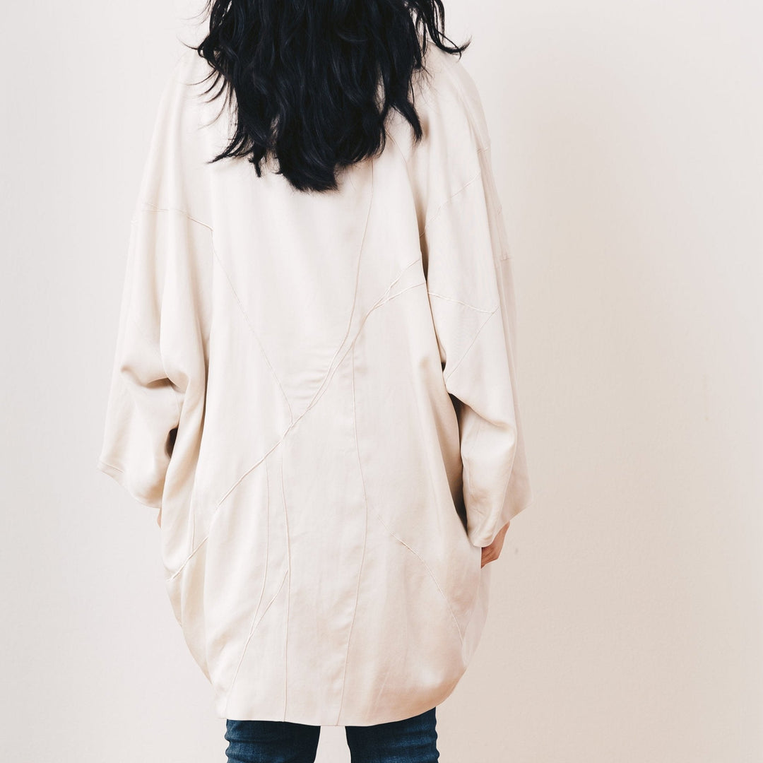 Yuki Embroidered Jacket - Oyster