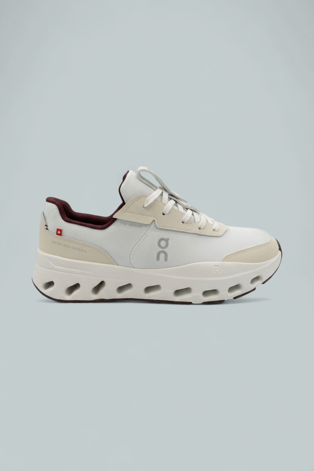 The Roger Wildcard Running Sneakers - Ivory Maroon