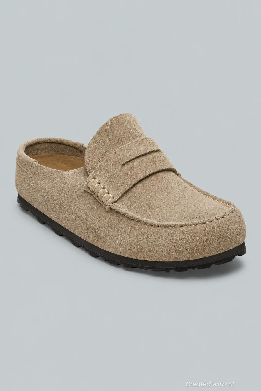 Naples Wrapped Suede Clogs - Beige - Clog