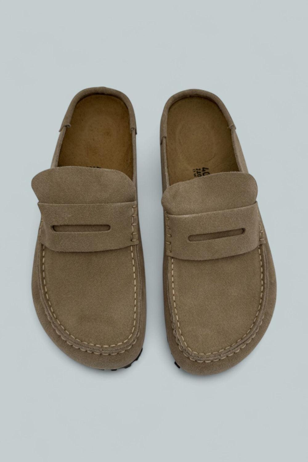 Naples Wrapped Suede Clogs - Taupe - EU 40 / US W 9 / US M 7 - Clog
