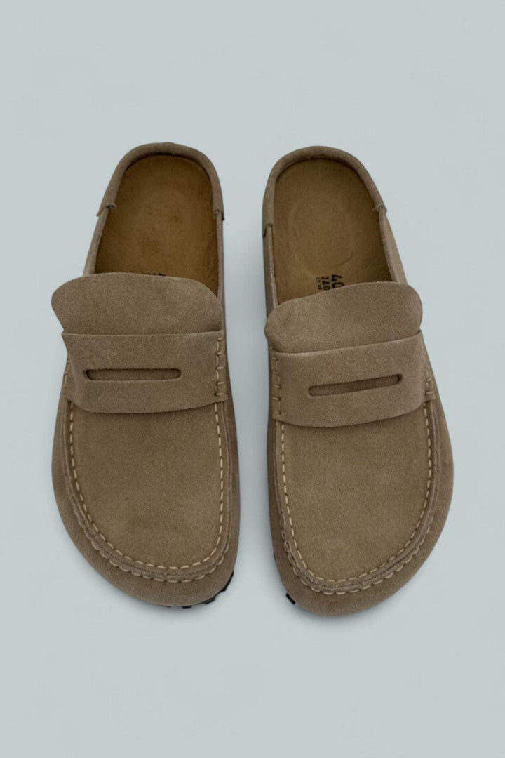 Naples Wrapped Suede Clogs - Taupe - EU 40 / US W 9 / US M 7 - Clog