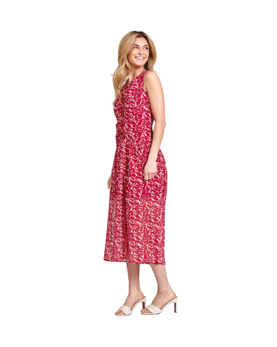 Liz Dress - Burgundy Sketch
