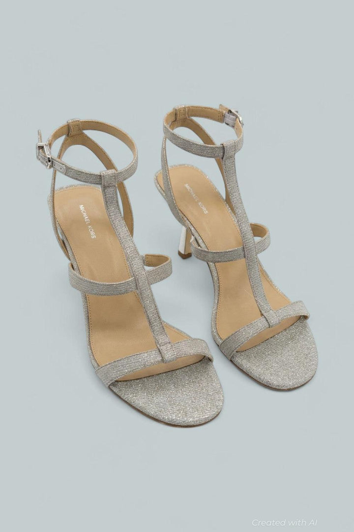 Nara Mid Heel Sandals - Silver - 10 - Sandals